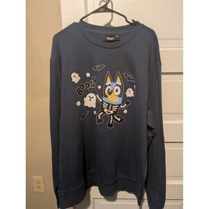 Bluey Halloween Skeleton Costume Sweatshirt Navy Blue XXL BBLUK72MLC New